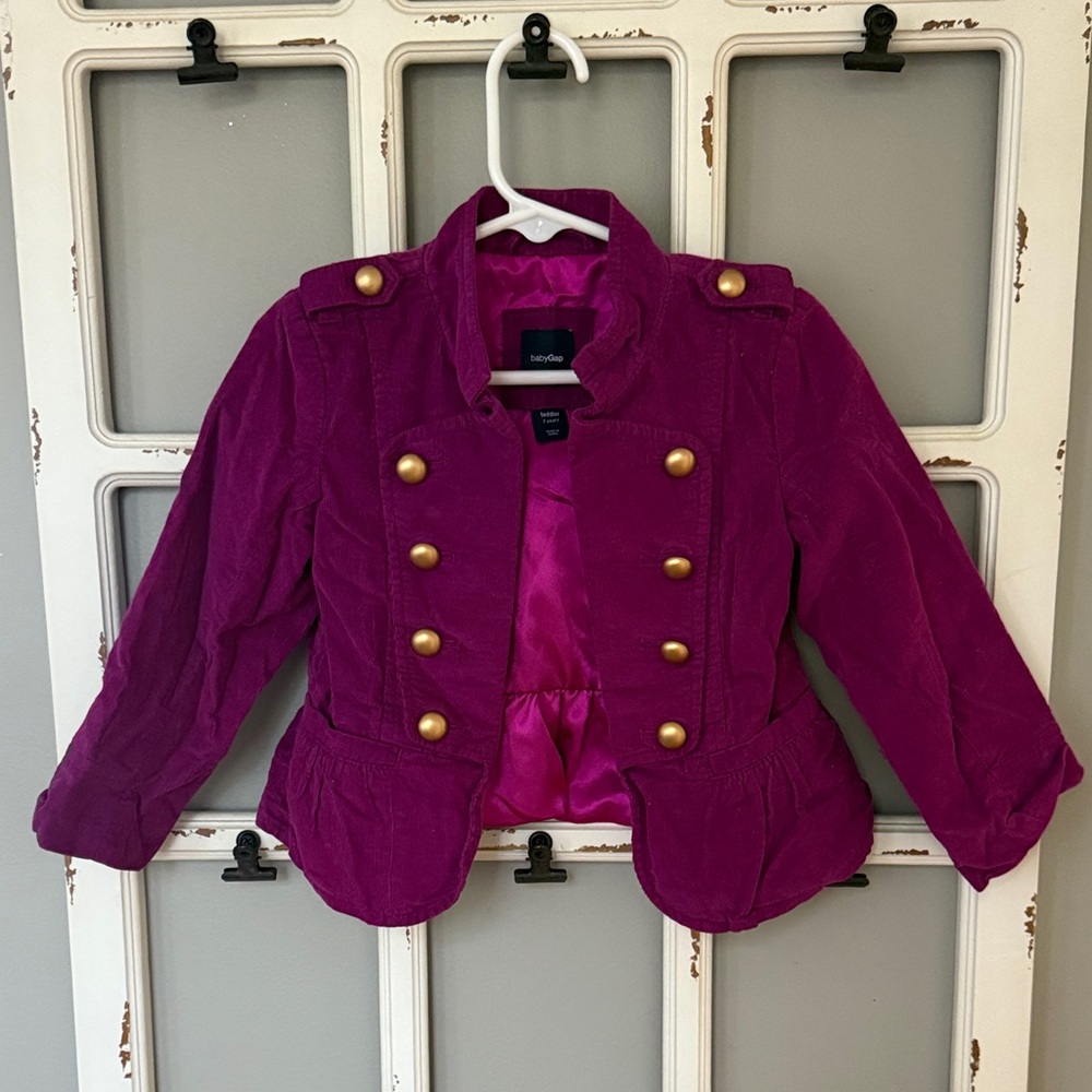 GAP Kids Magenta Blazer with Gold Accents